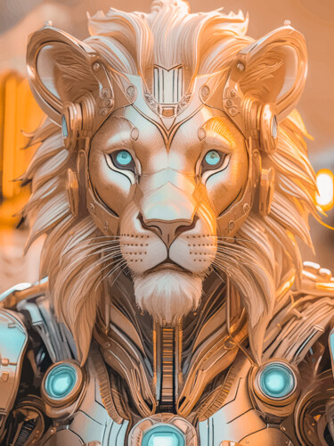 Lion cyborg 3d