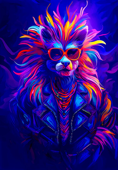 Lion de couleurs