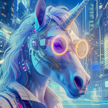 Licorne cyber punk