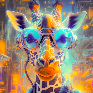 Girafe cool avec lunettes