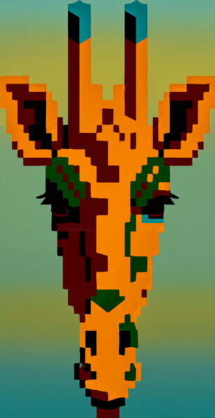 Girafe pixel art