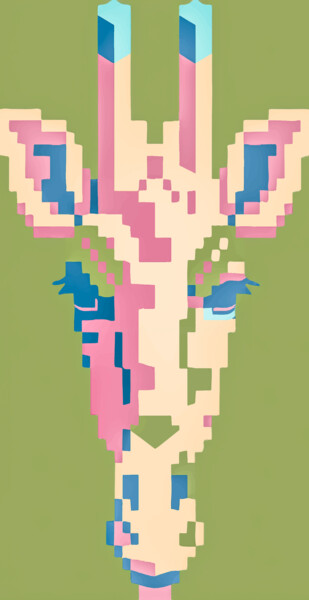 Girafe pixel art-2